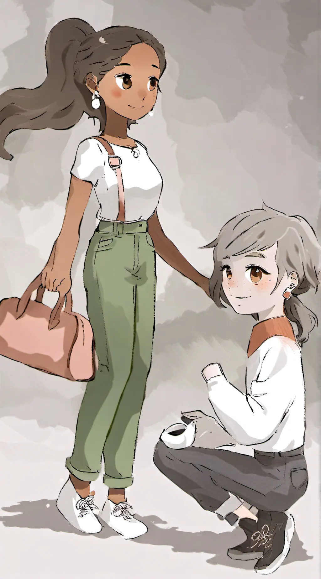 ai character: charlie emily  background