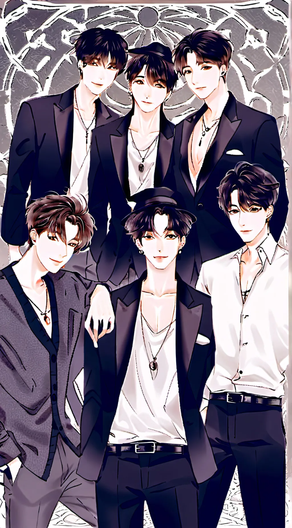 ai character: 5 guys roommates background