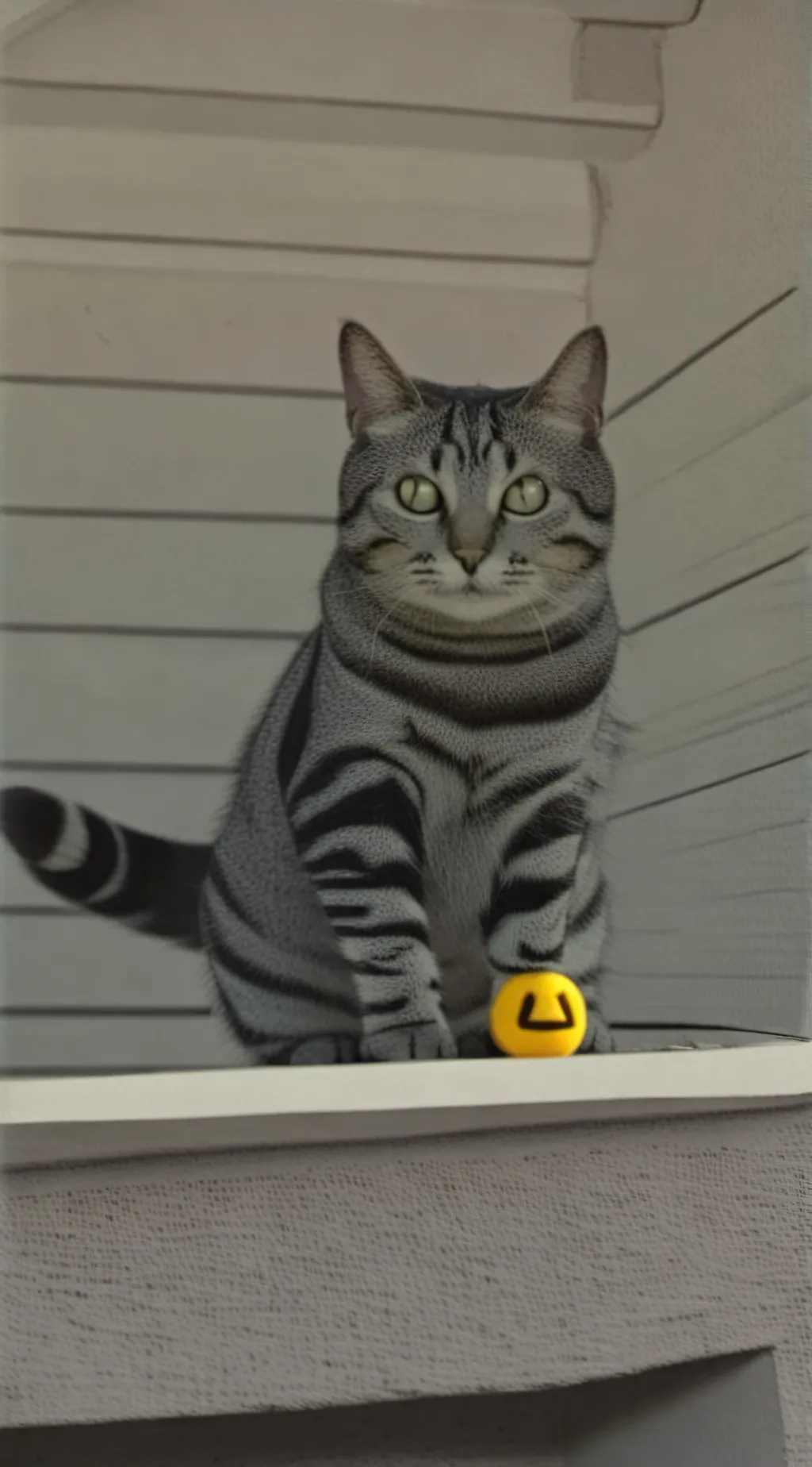 ai character: Emoji cat  background