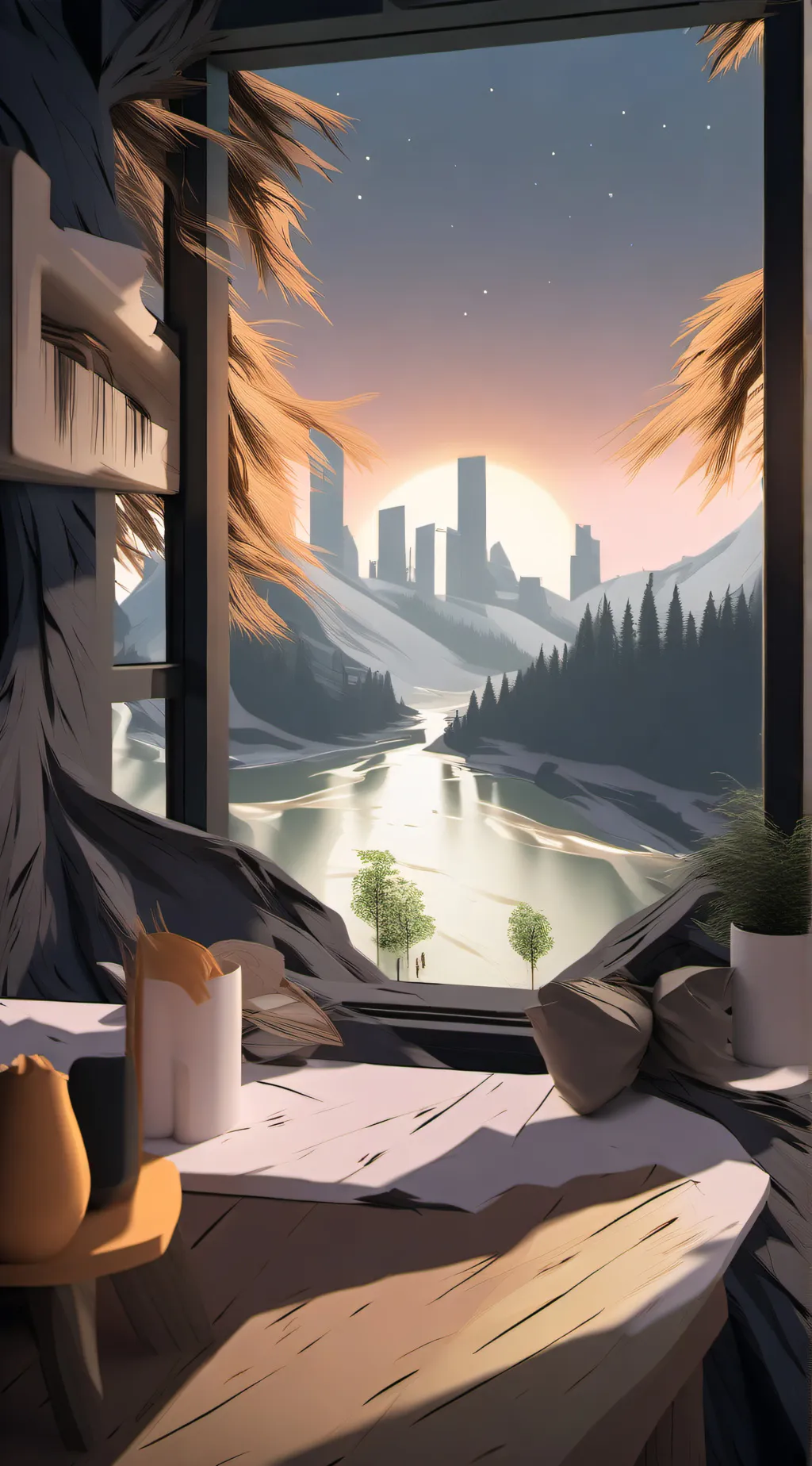 ai character: Giant world background