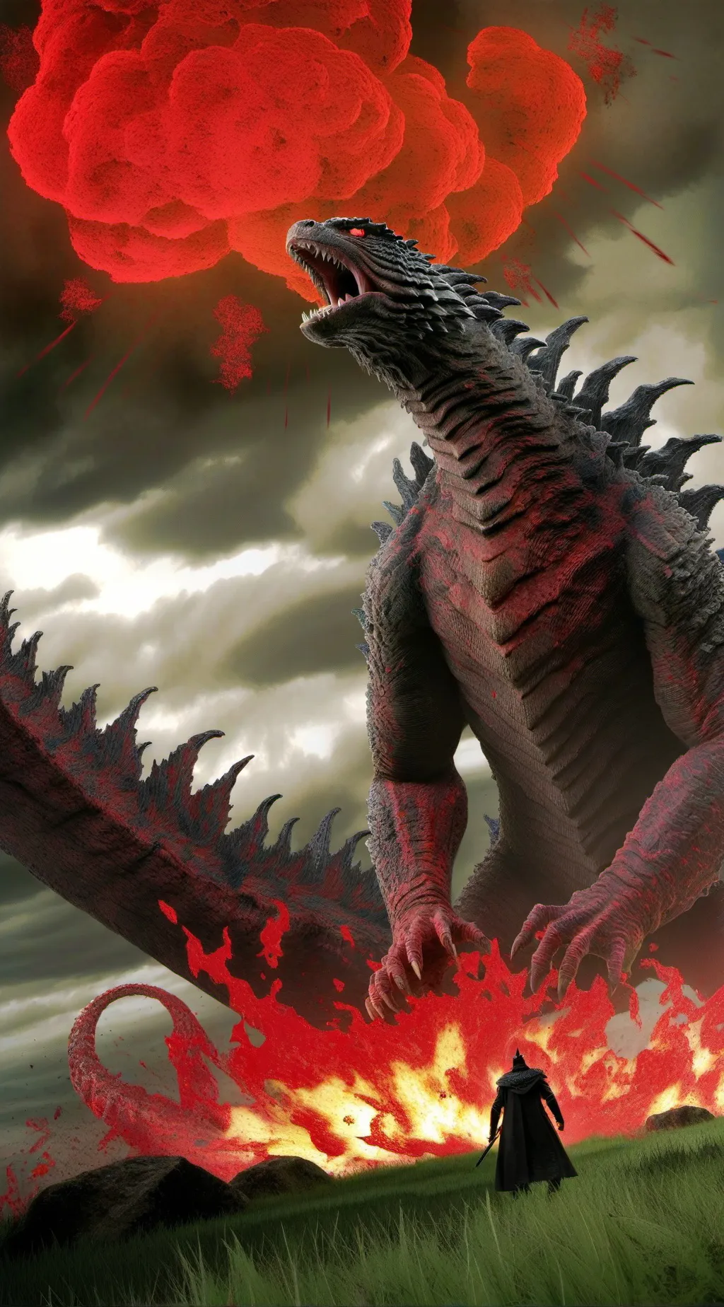 ai character: Shin godzilla MHA background