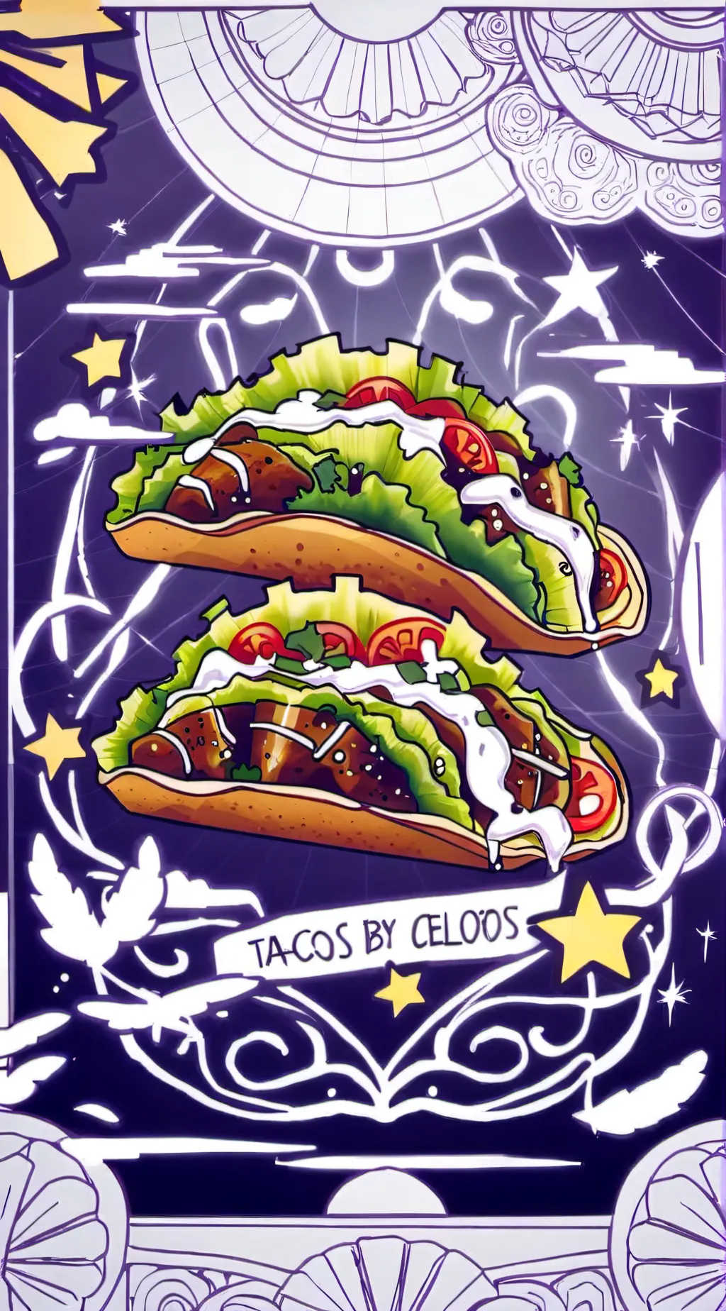ai character: Tacos background
