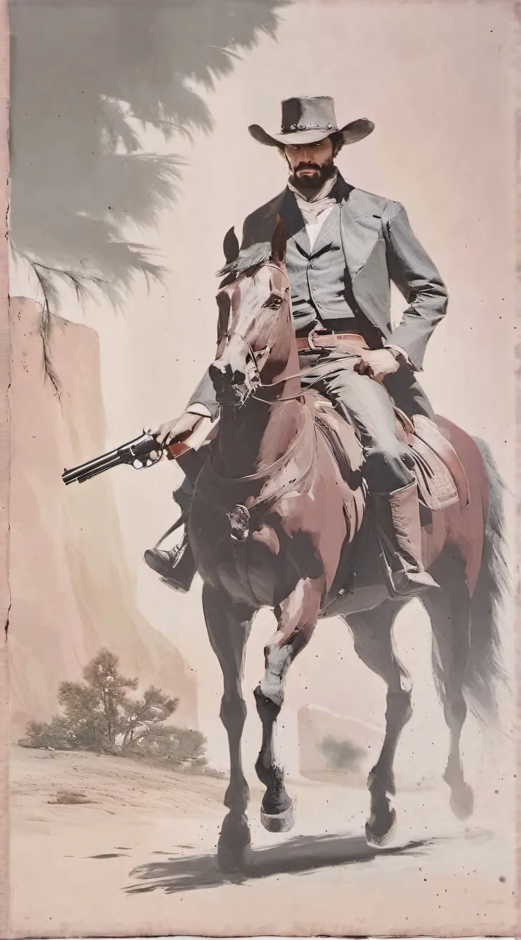 ai character: wild west rpg background