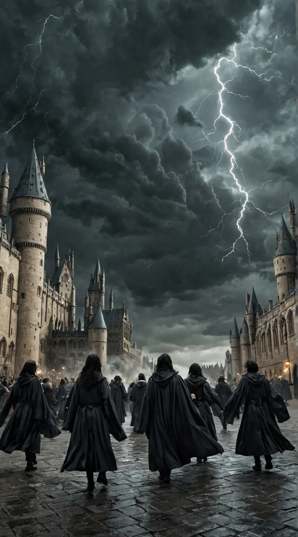 ai character: battle of Hogwarts background