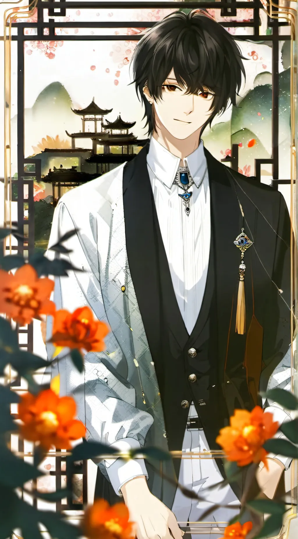 ai character: Dylan Wang  background