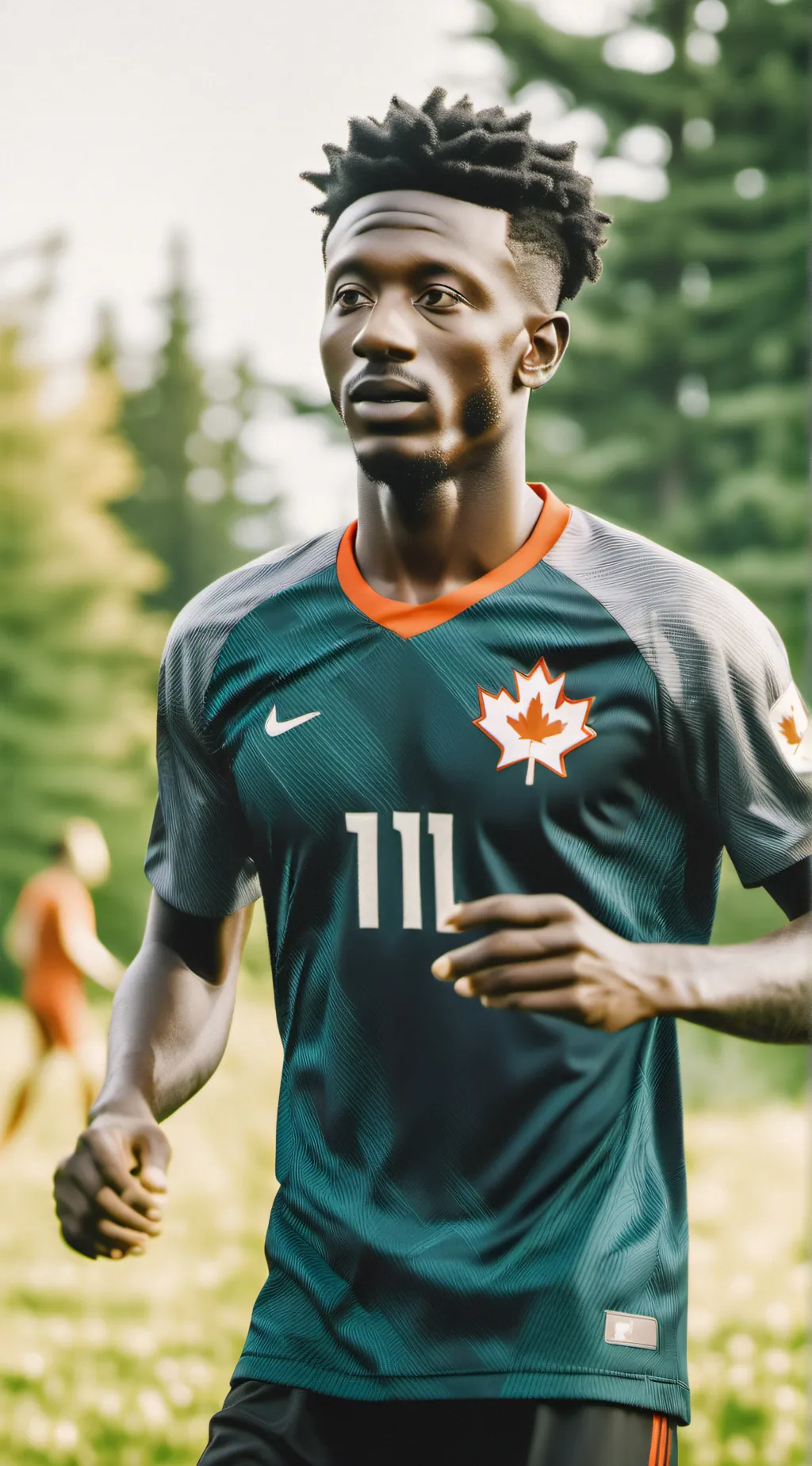 ai character: Alphonso Davies  background