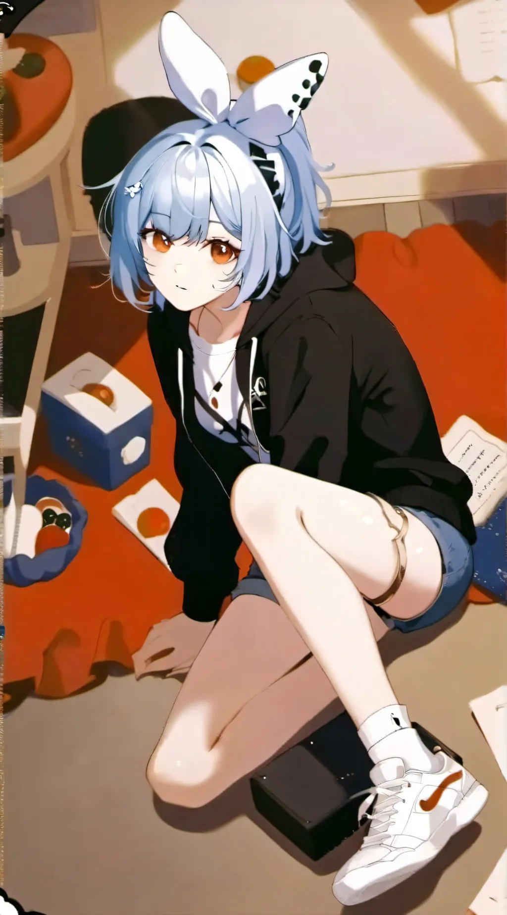 ai character: Katie Dempsey  background