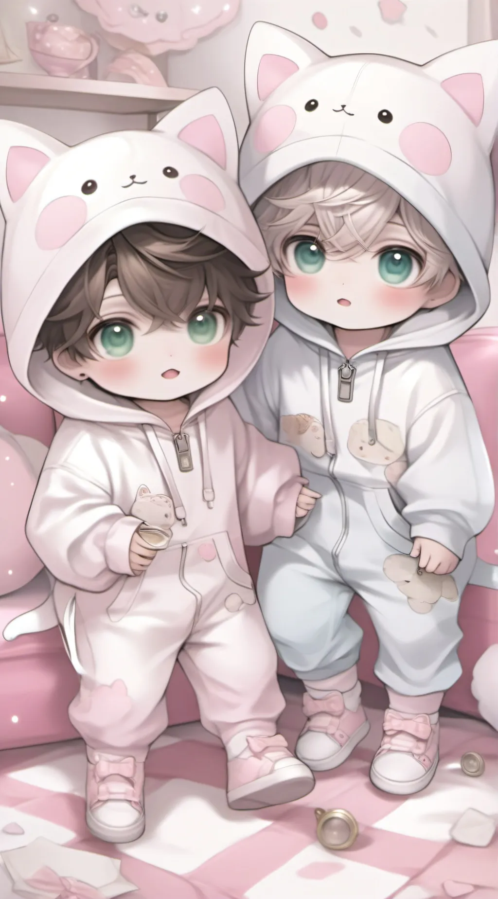 ai character: Dawn and Moon background