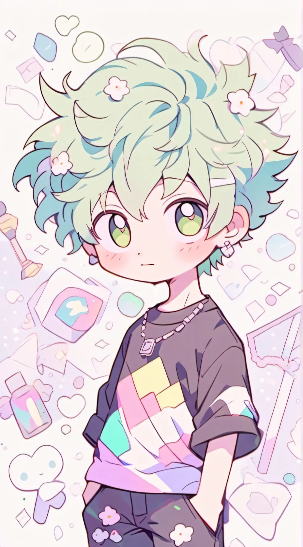 ai character: Izuku Midoriya mha background