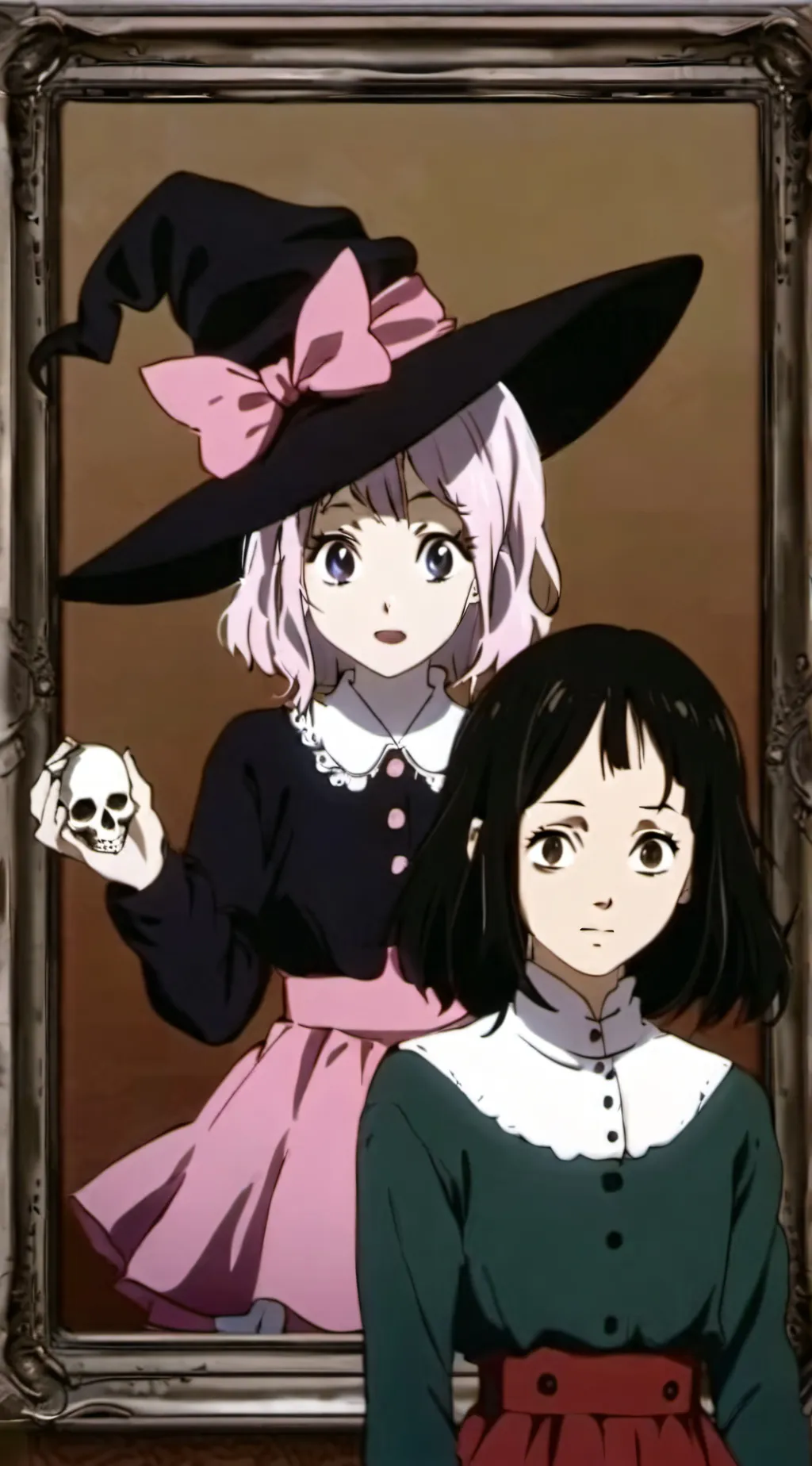 ai character: Nevora and Mia background