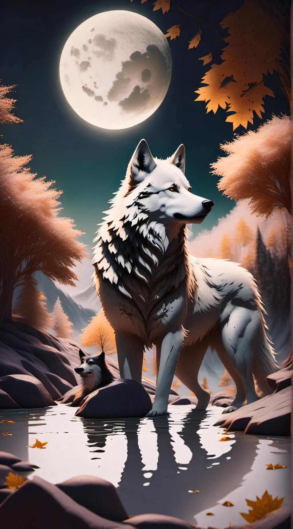 ai character: mha in the woods background