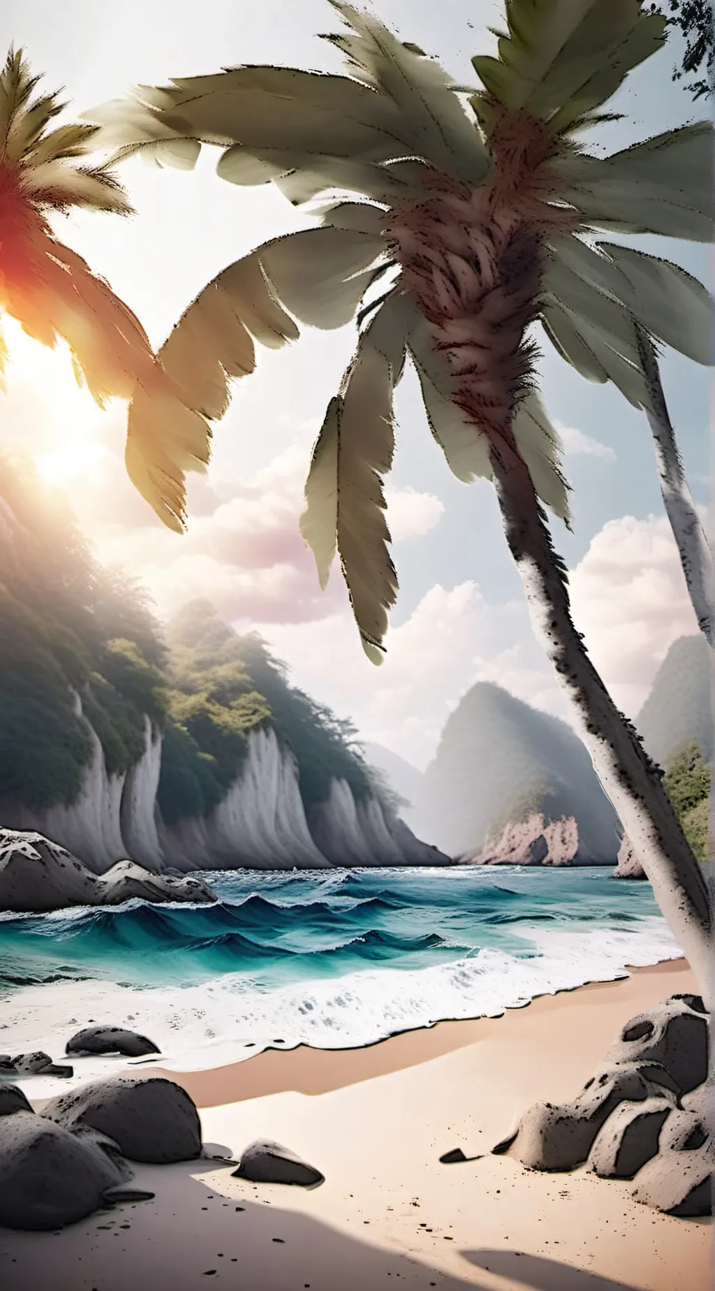 ai character: mha beach background