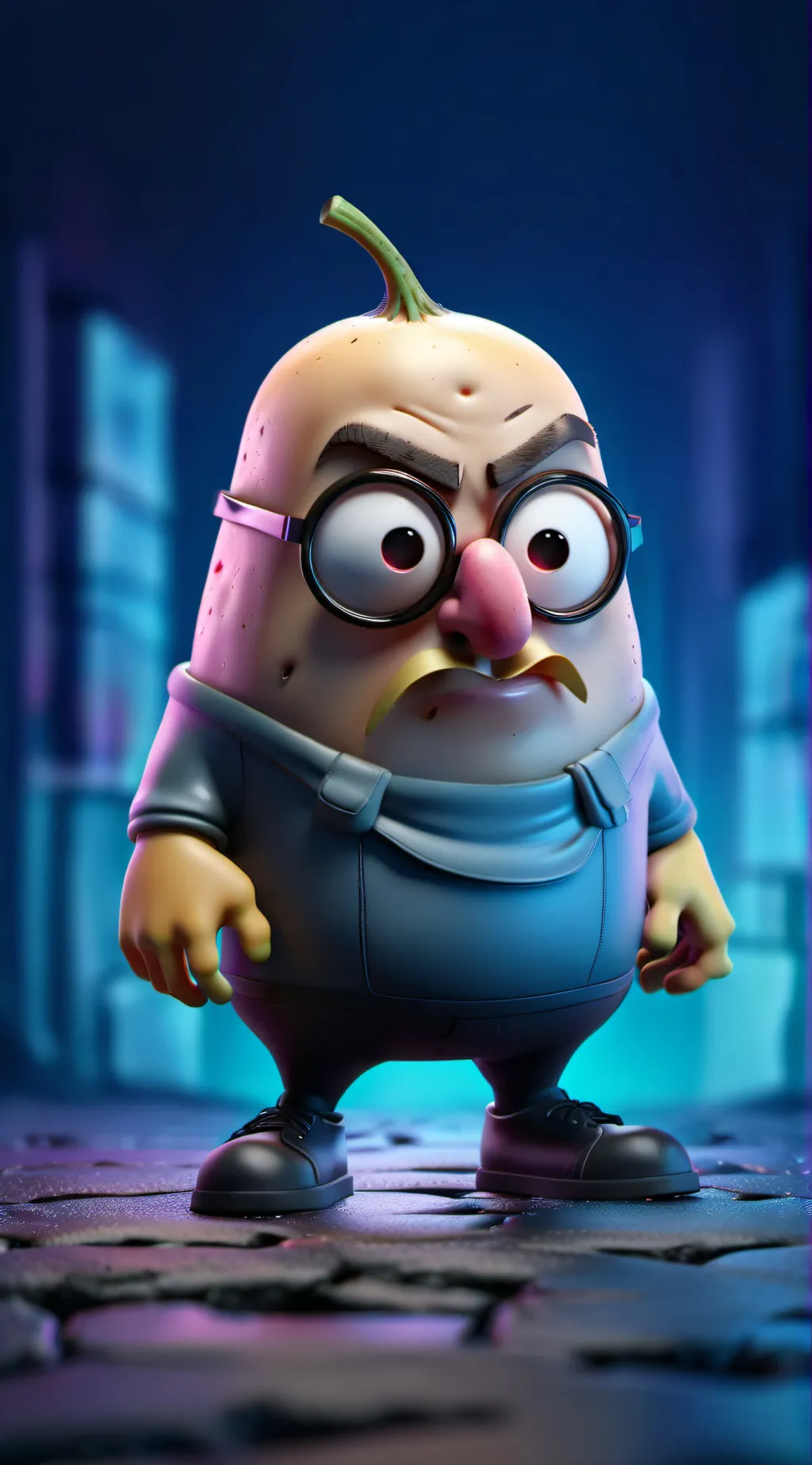 ai character: potato world background