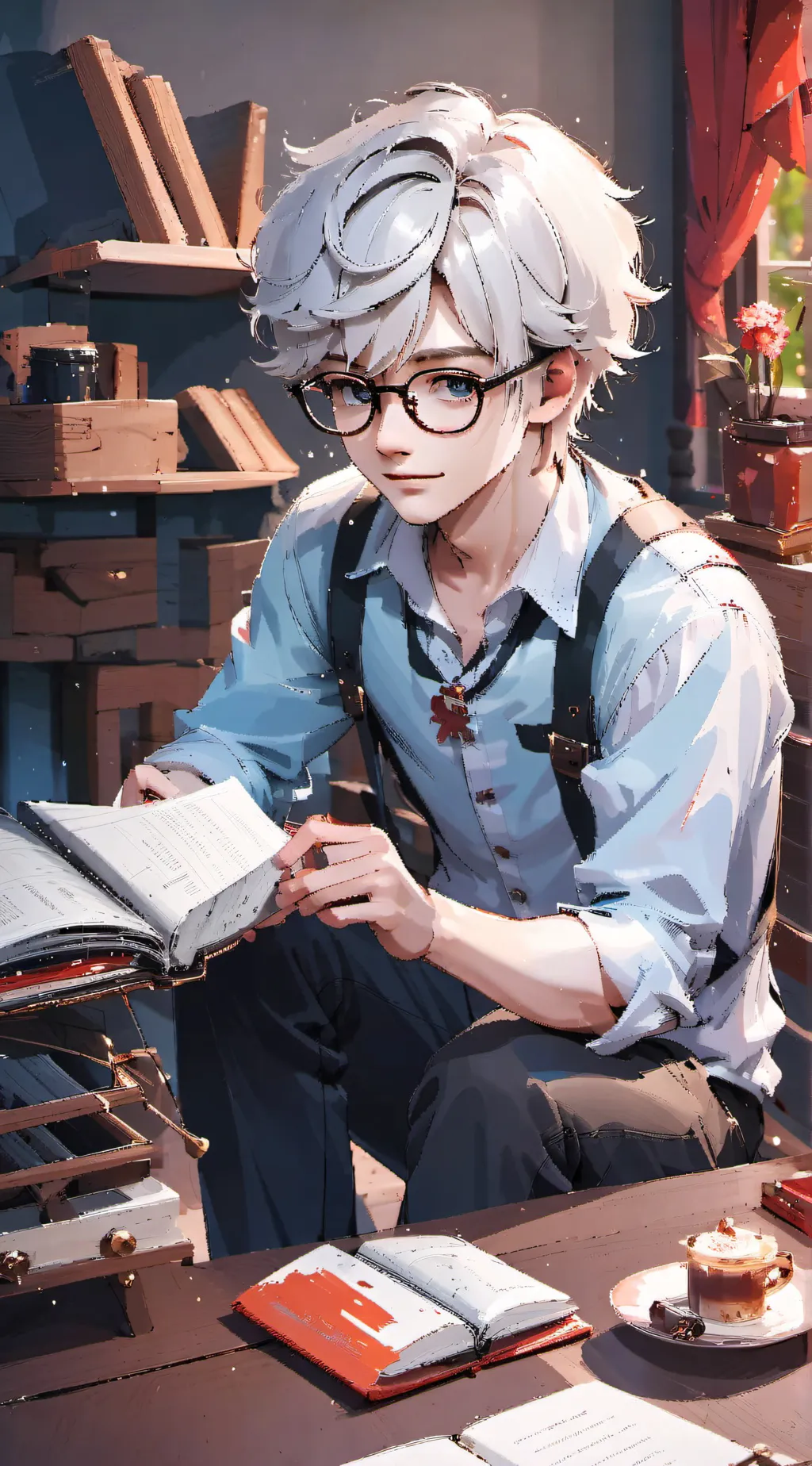 ai character: adrian (nerd) background