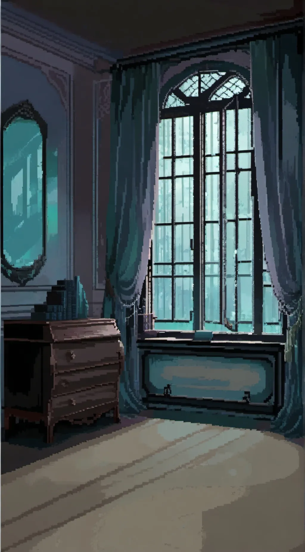 ai character: Dont.let.her.in. background