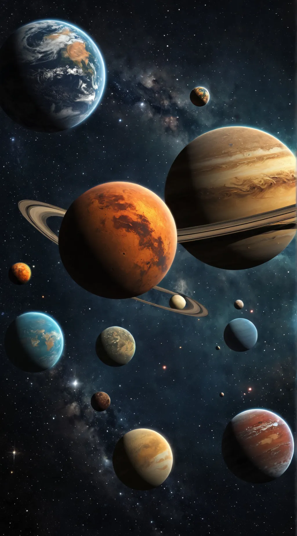 ai character: Find the planets  background