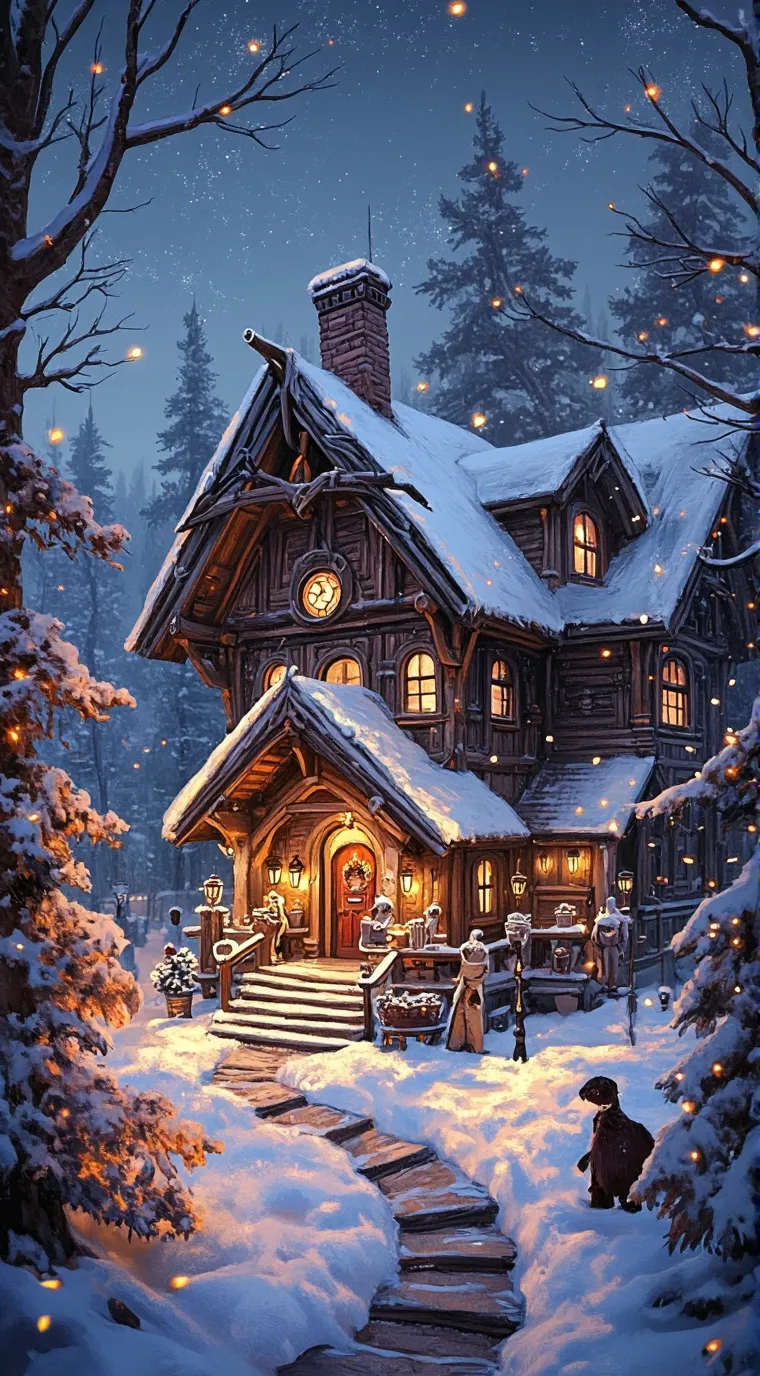 ai character: DS: "Winter Night" background