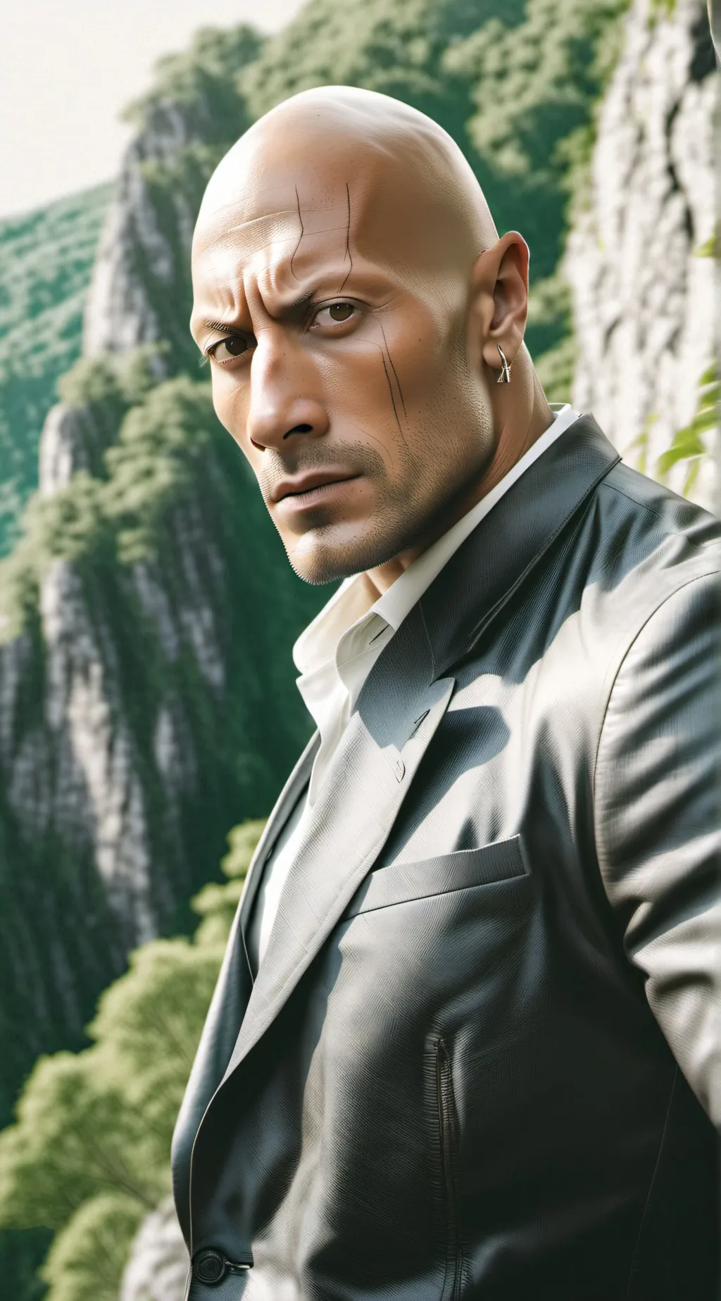 ai character: DA ROCK background