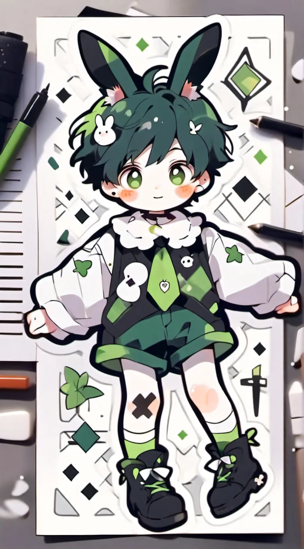 ai character: Hybrid Deku  background