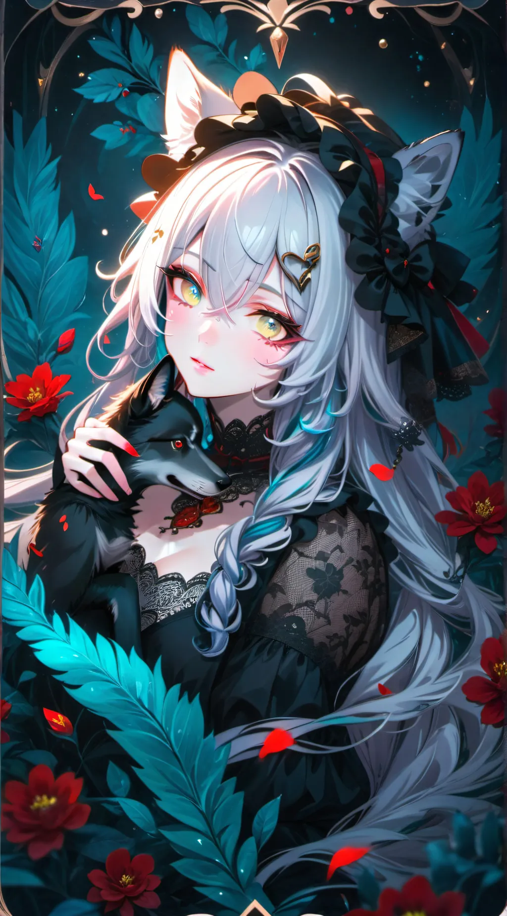 ai character: Yumeko🐺🕊️ background