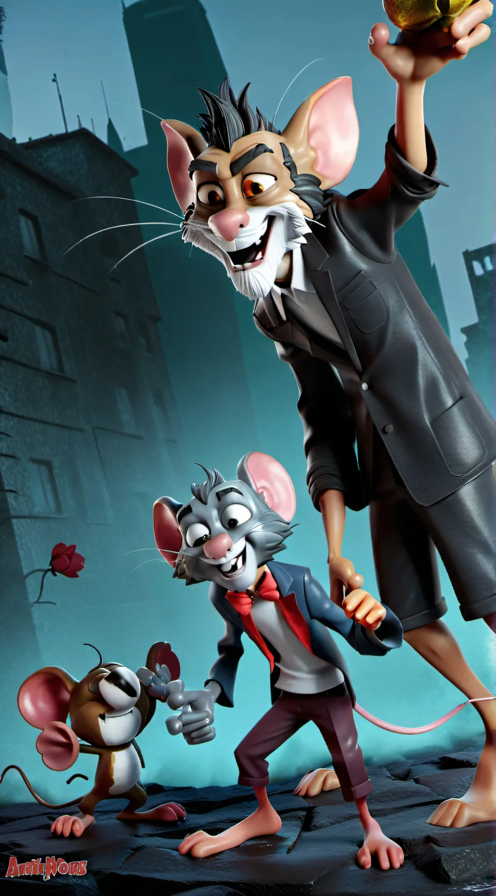 ai character: tom and jerry  background