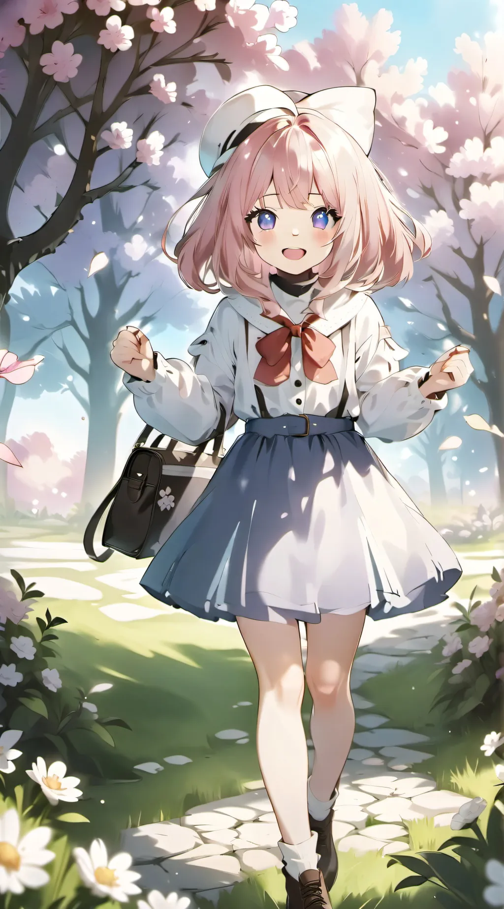 ai character: preppy girl background