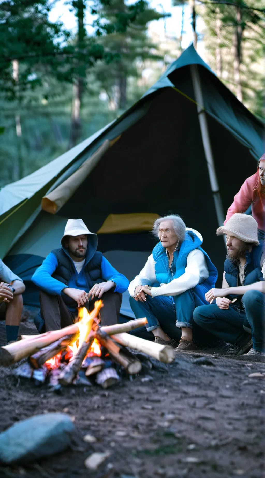 ai character: Camp group background