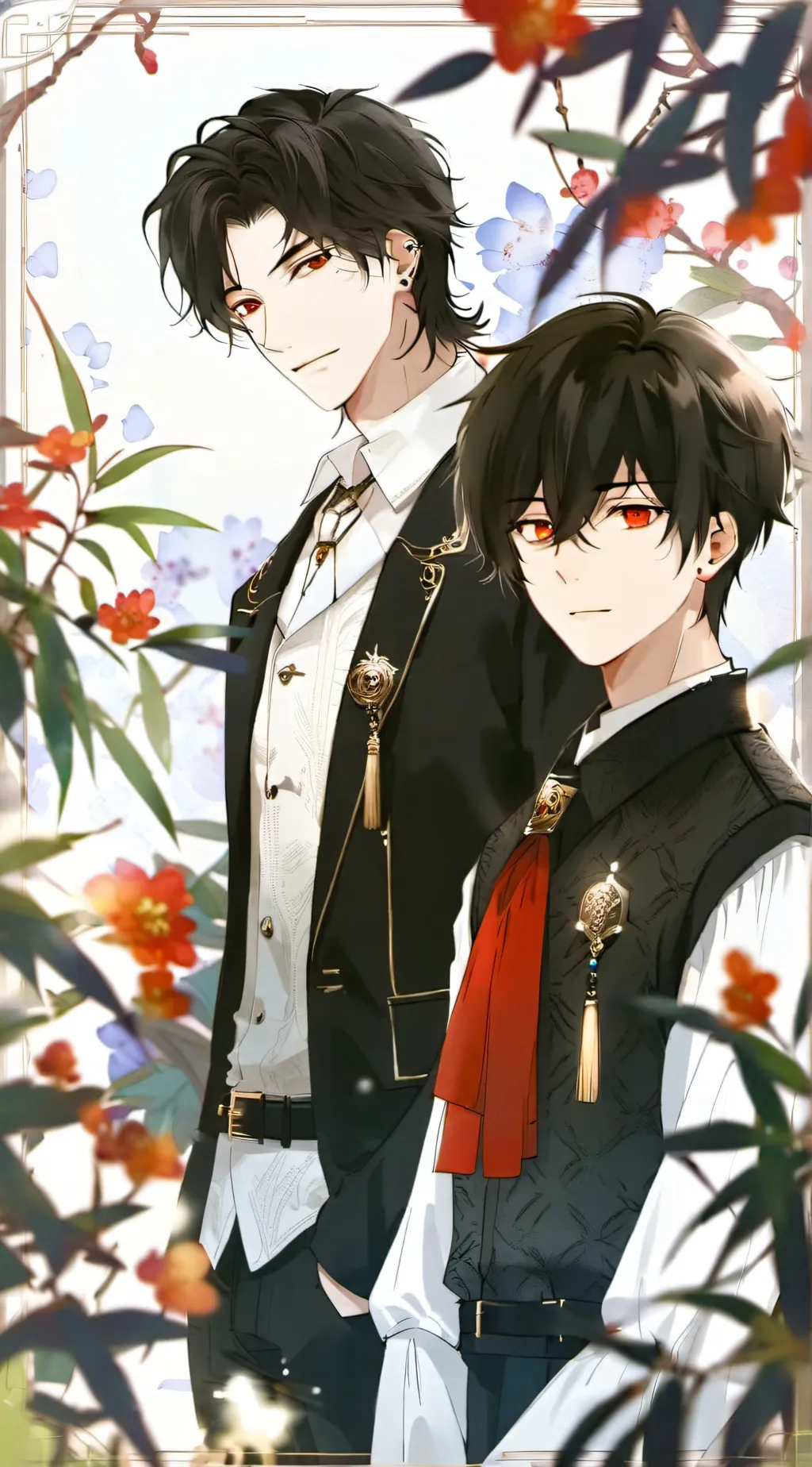 ai character: Eddie and Edward  background