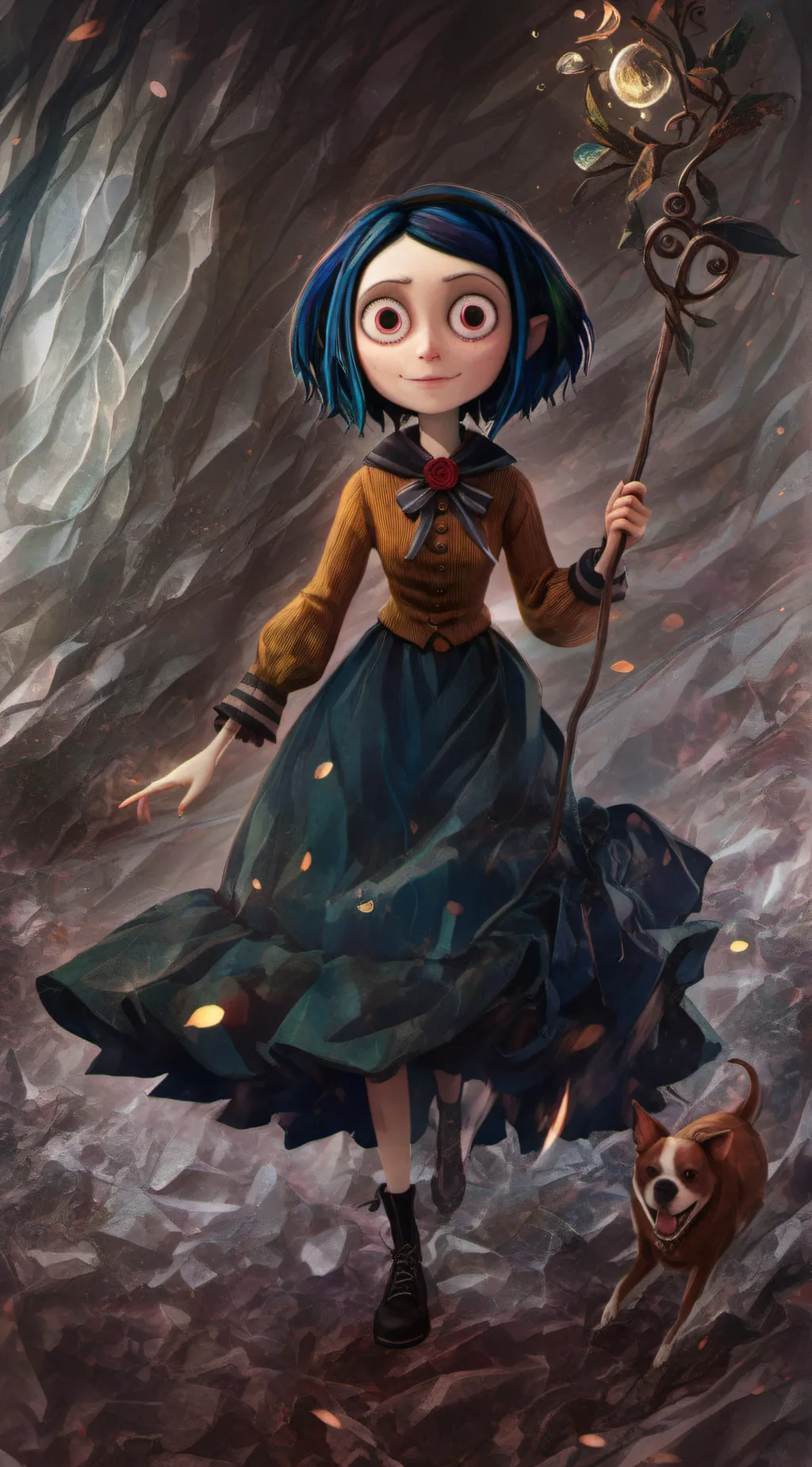 ai character: Coraline/the movie background