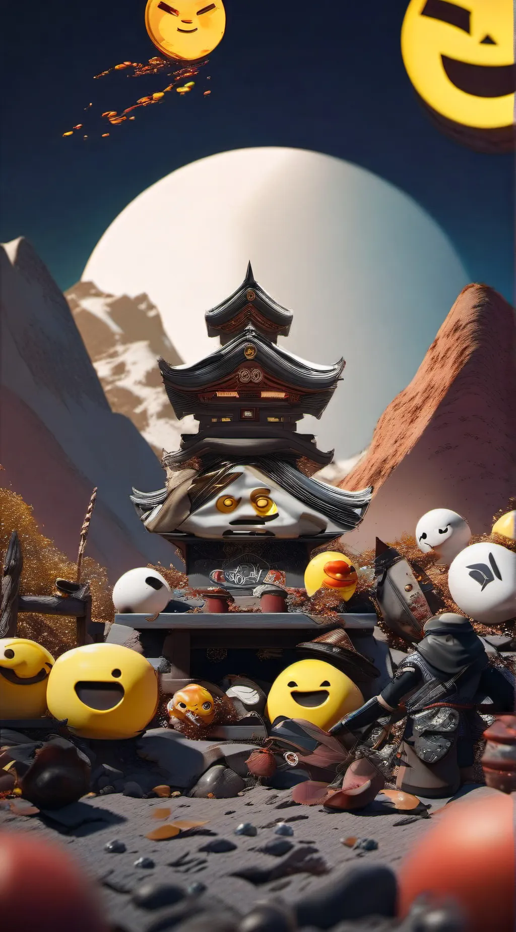 ai character: Emoji meme background