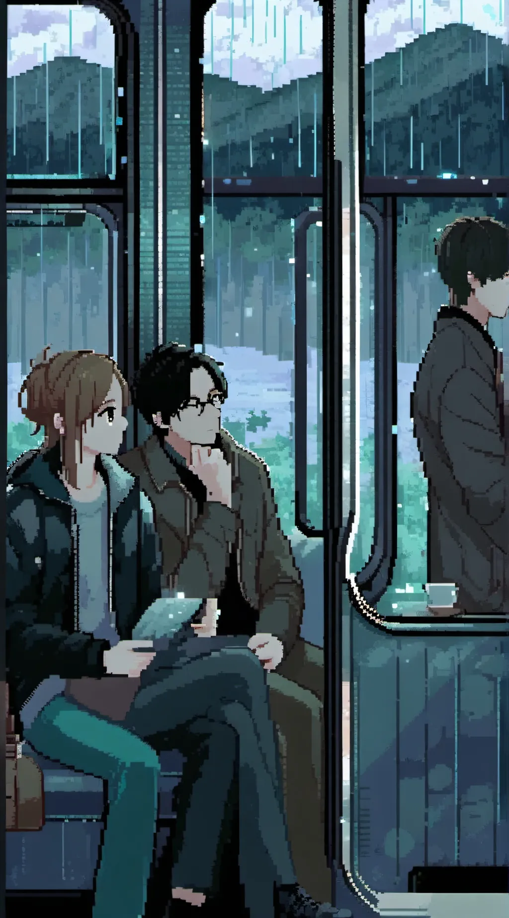 ai character: long train ride background