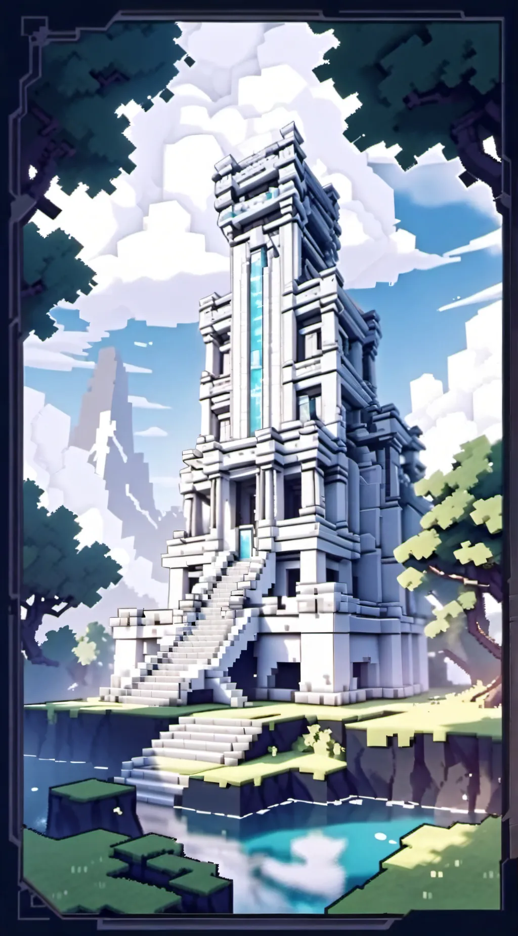 ai character: mincraft  background