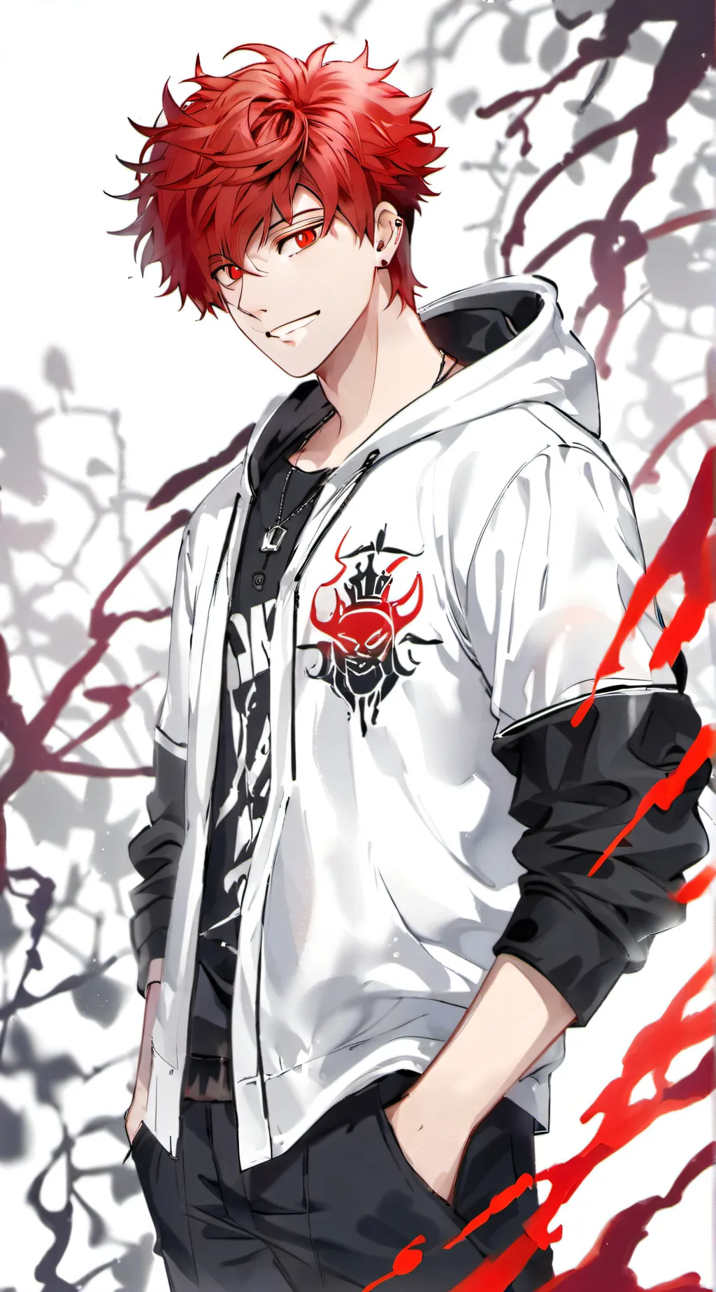 ai character: 👾😈zash👾😈 background