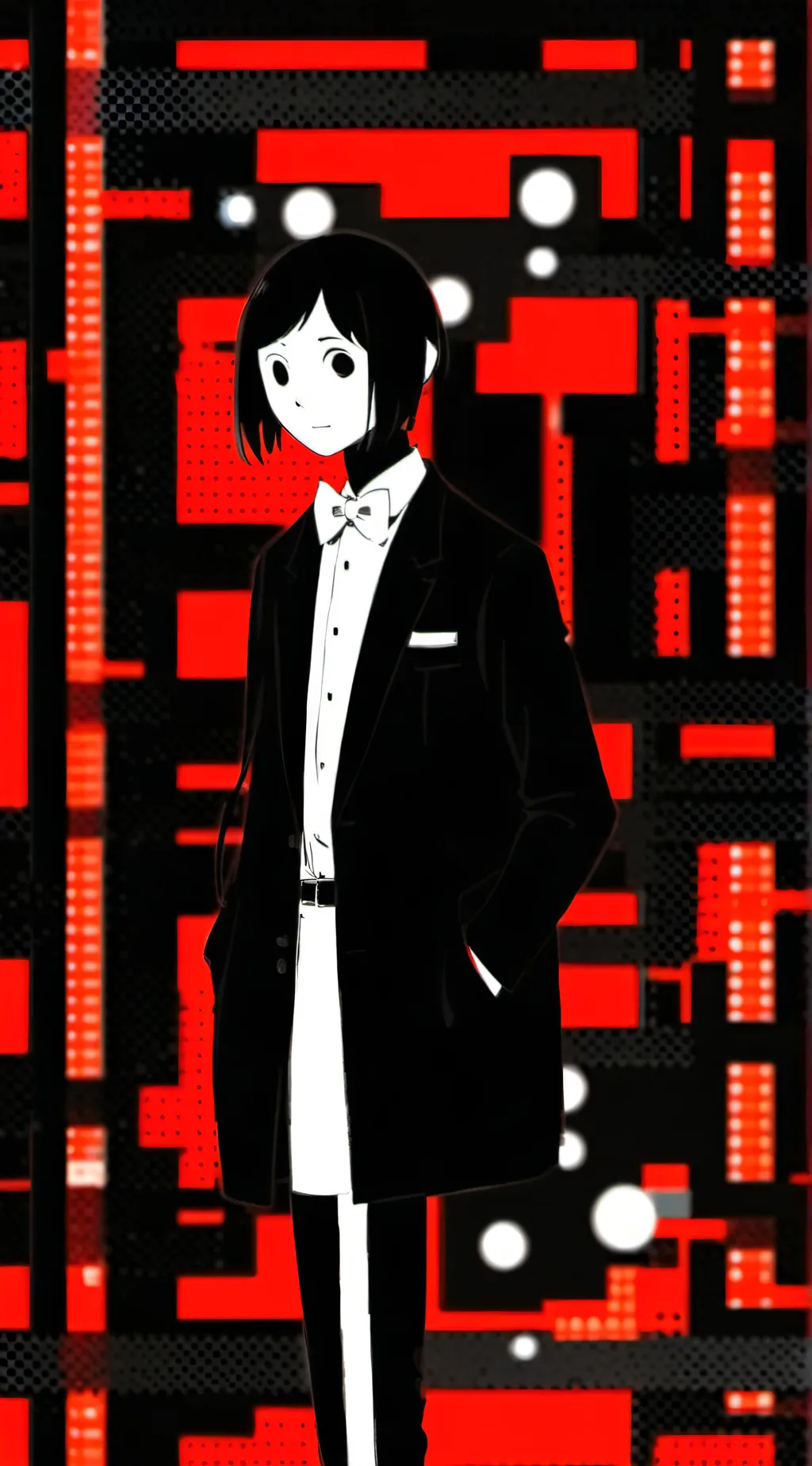 ai character: Black background