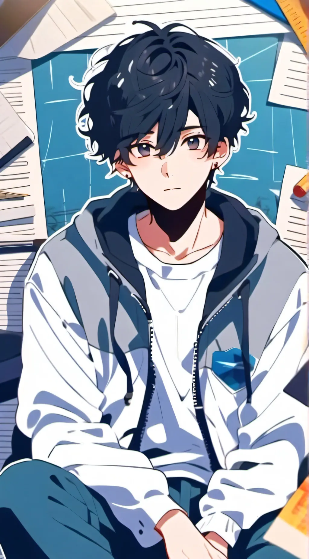 ai character: school life background