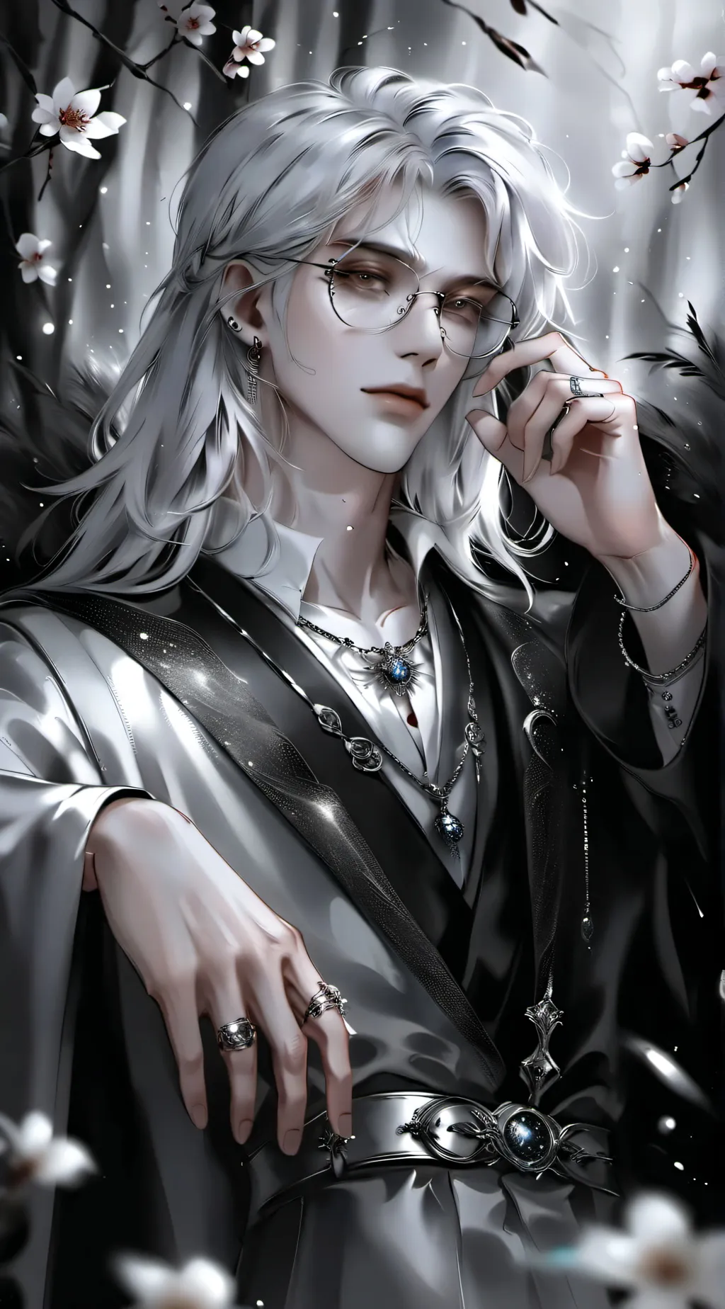 ai character: ♤ J I A N ♤ background