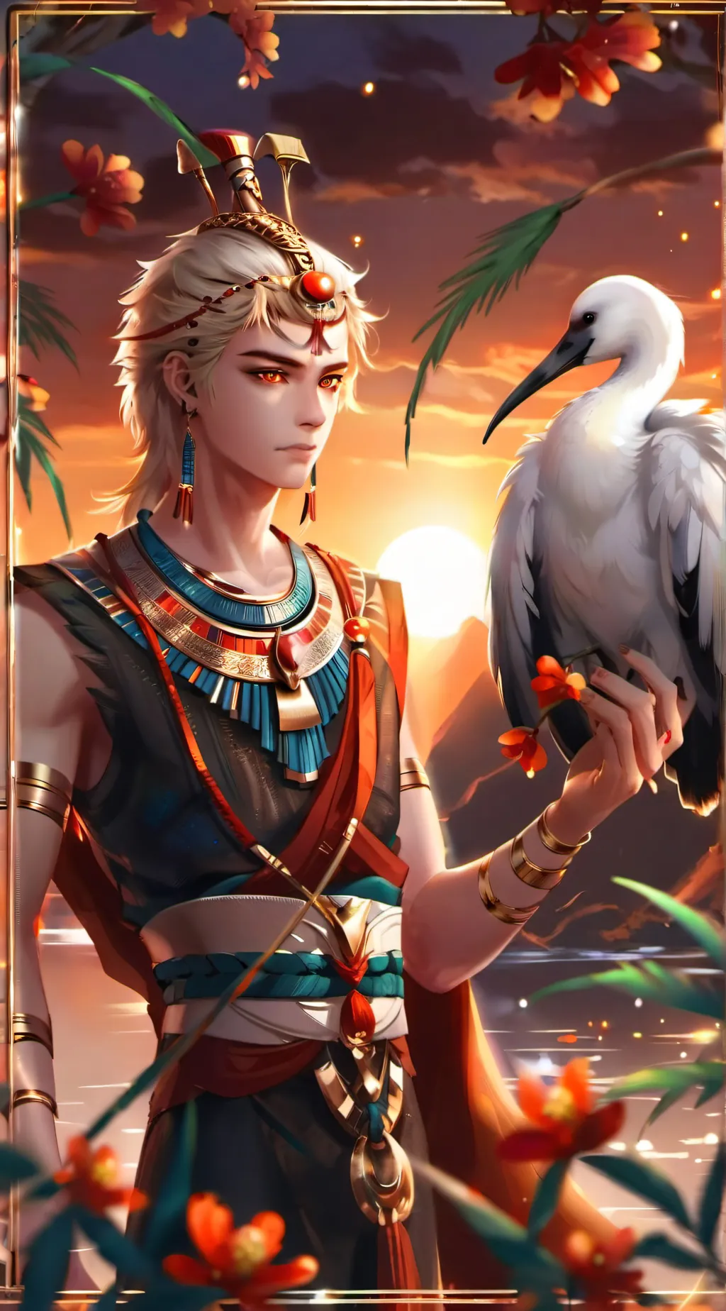 ai character: MHA Ancient Egypt background