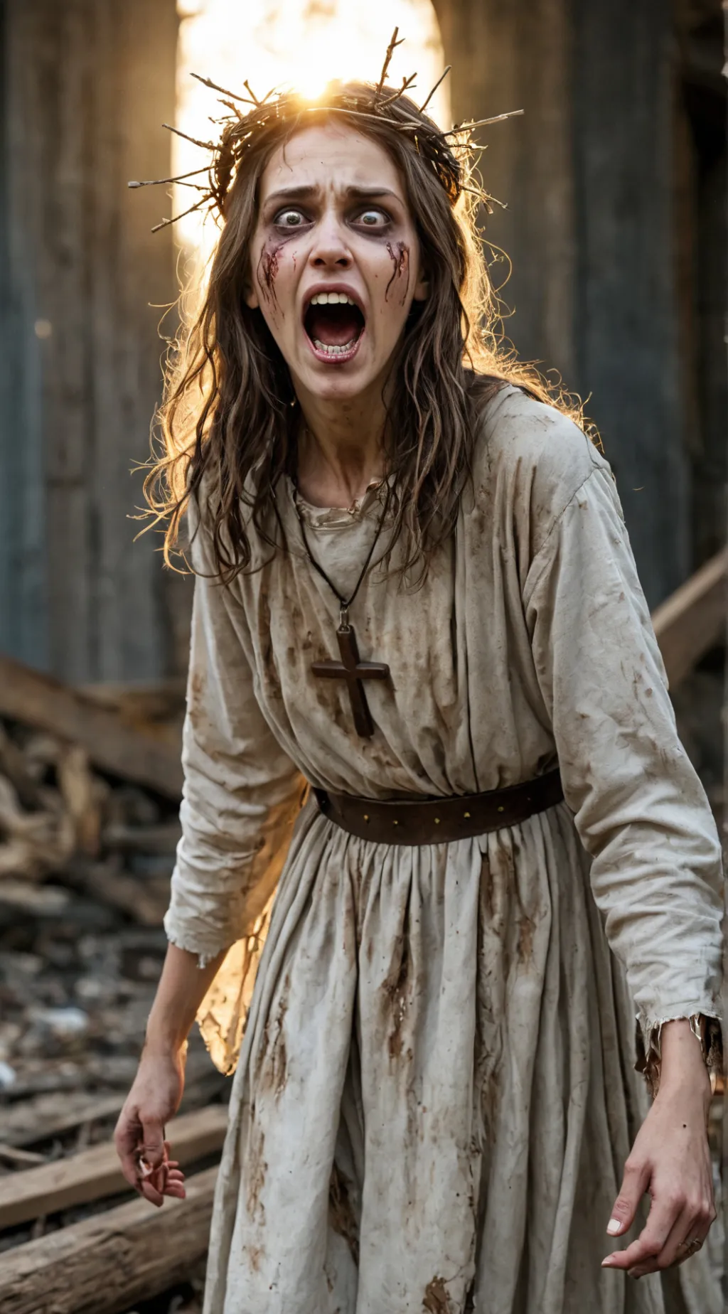 ai character: Crazy Nun background