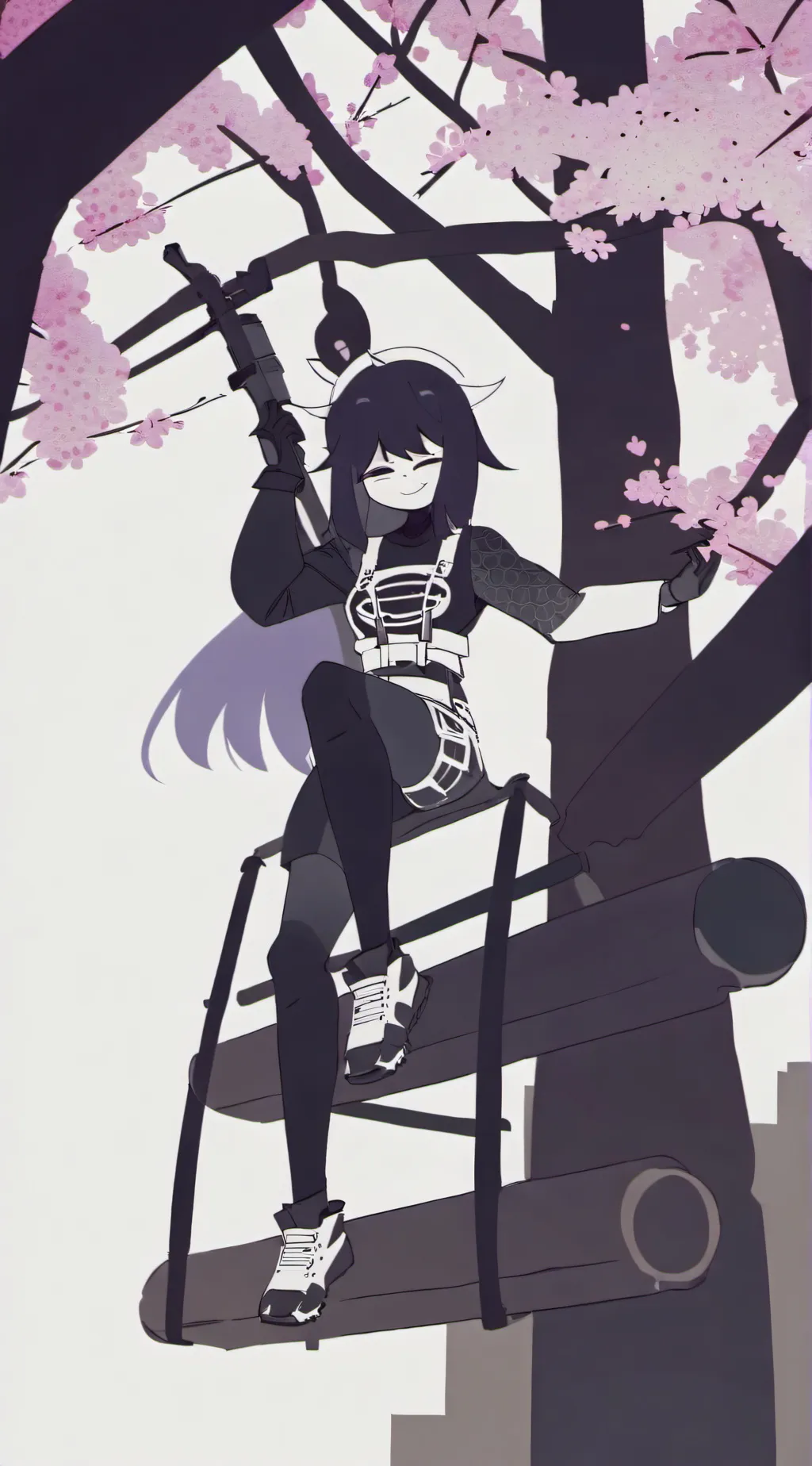 ai character: miss circle background