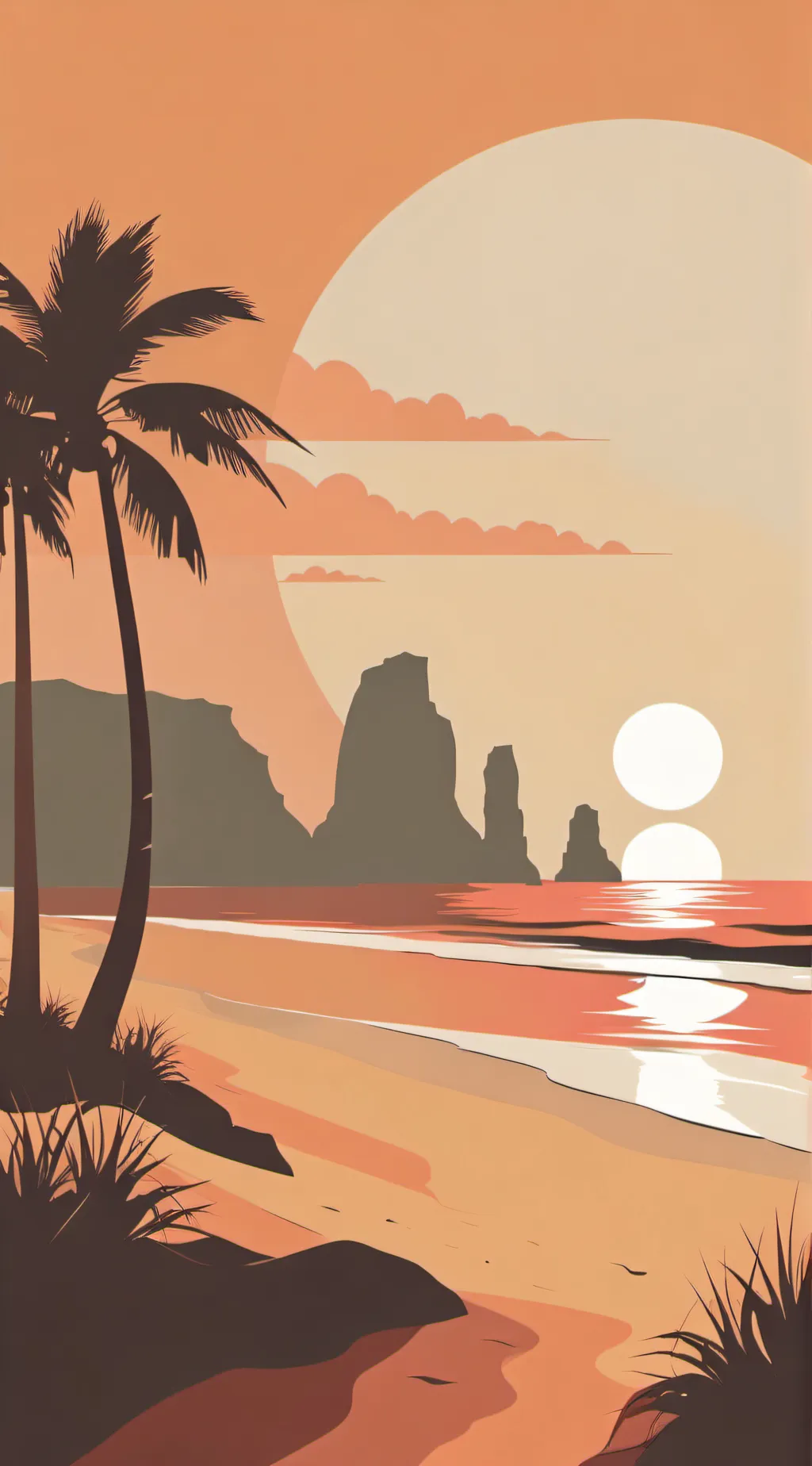 ai character: dw beach day background