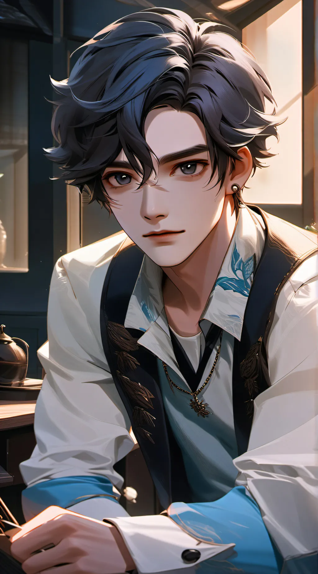 ai character:  ☆prince adam☆ background