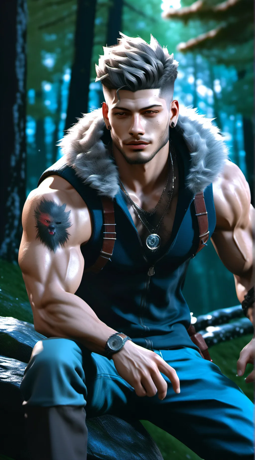 ai character: Hans Wolften  background