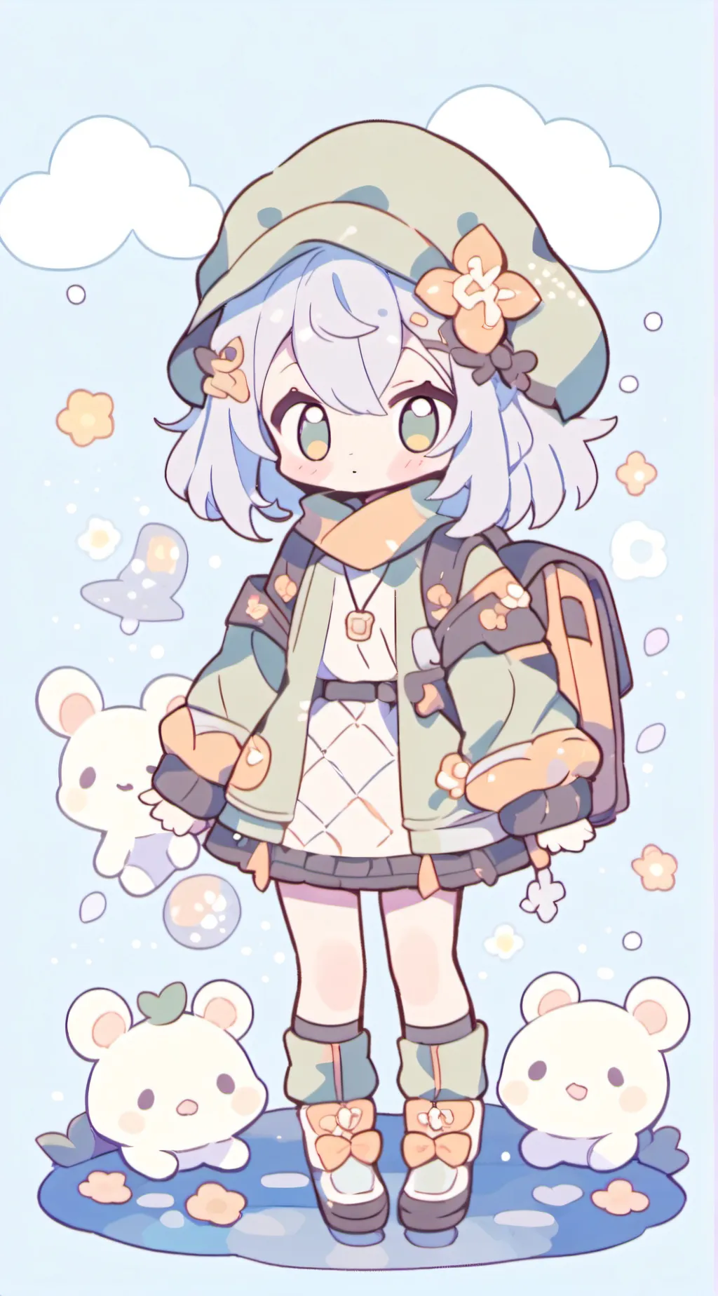 ai character: Lily and bakugo  background