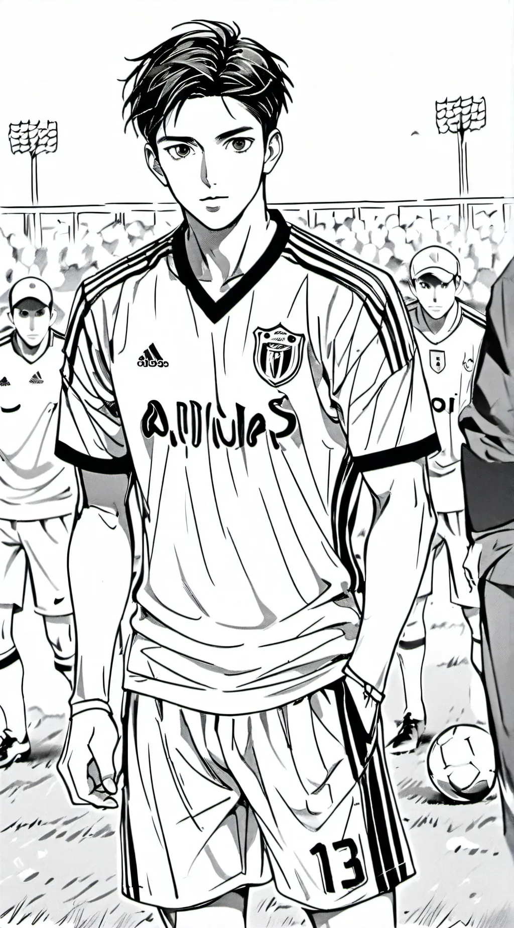 ai character: soccer background