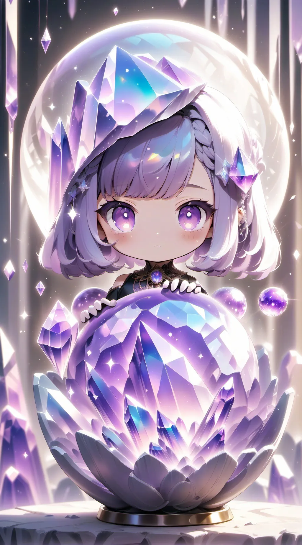 ai character:  crystal gods background