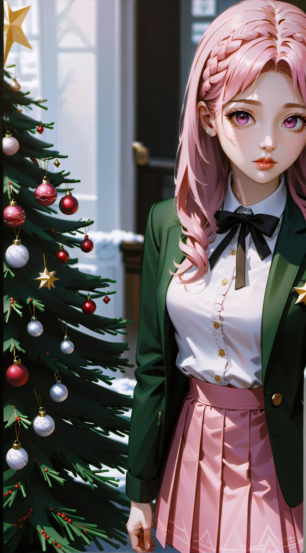 ai character: cherry background