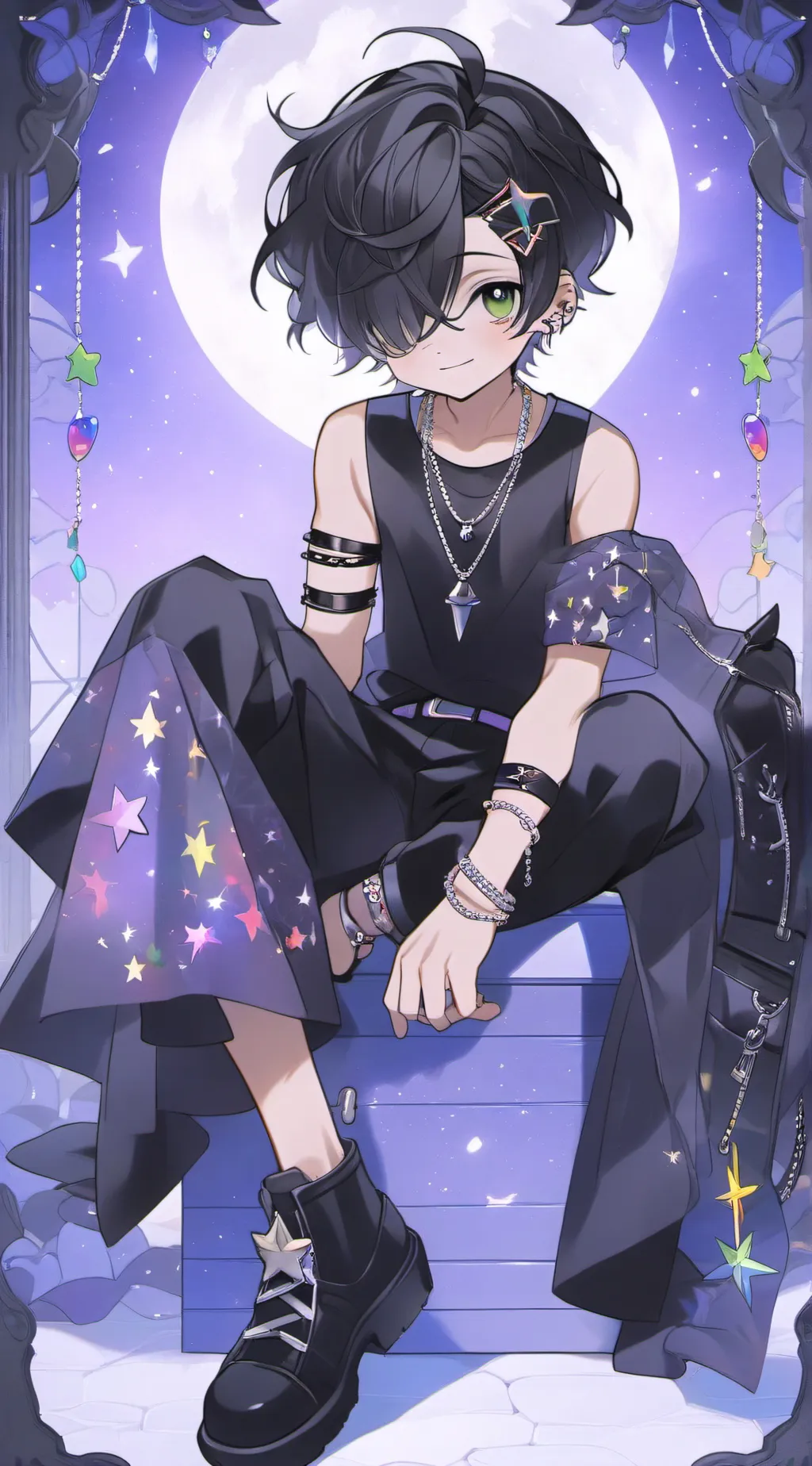 ai character: lunar background