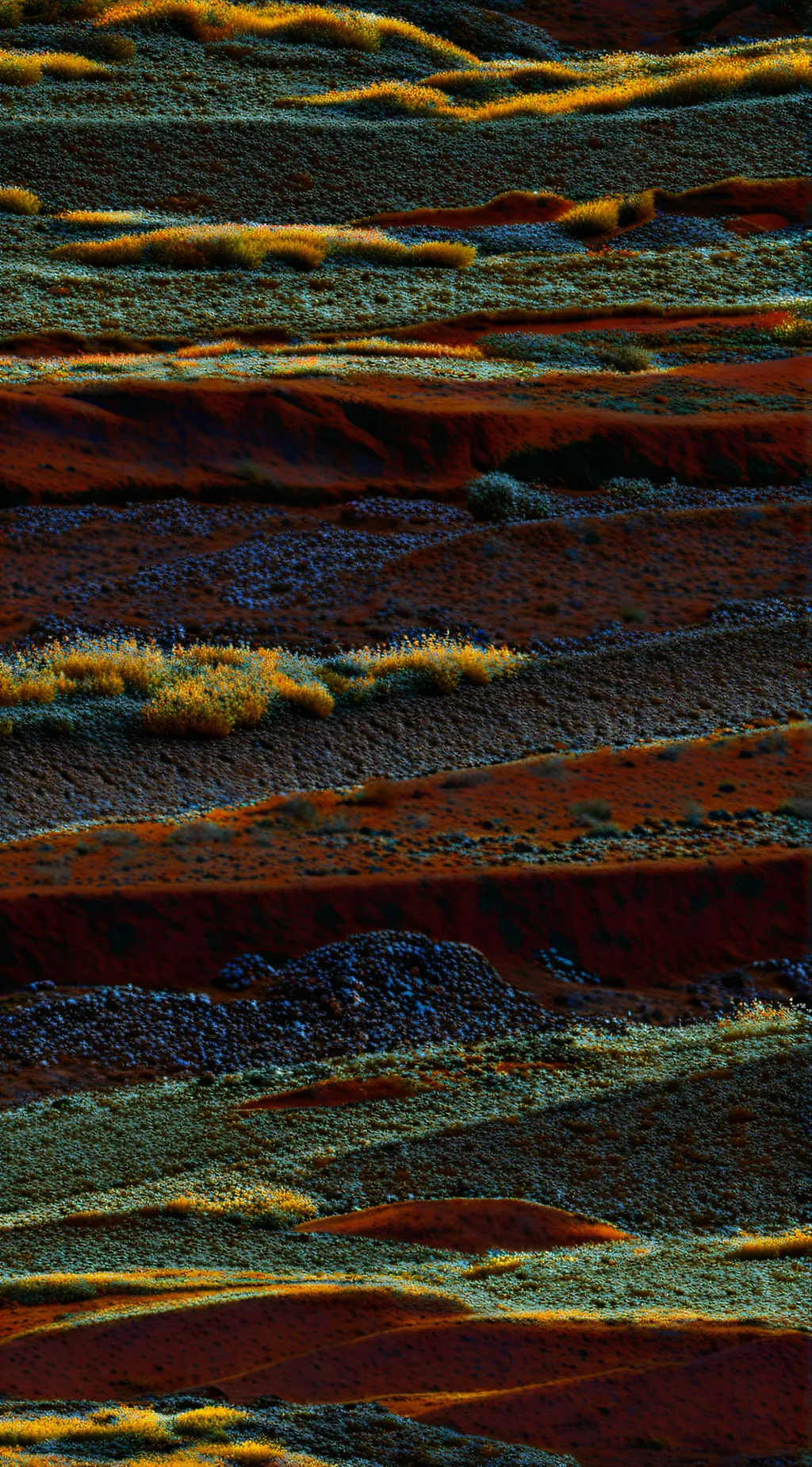 ai character: grass but rainbow background