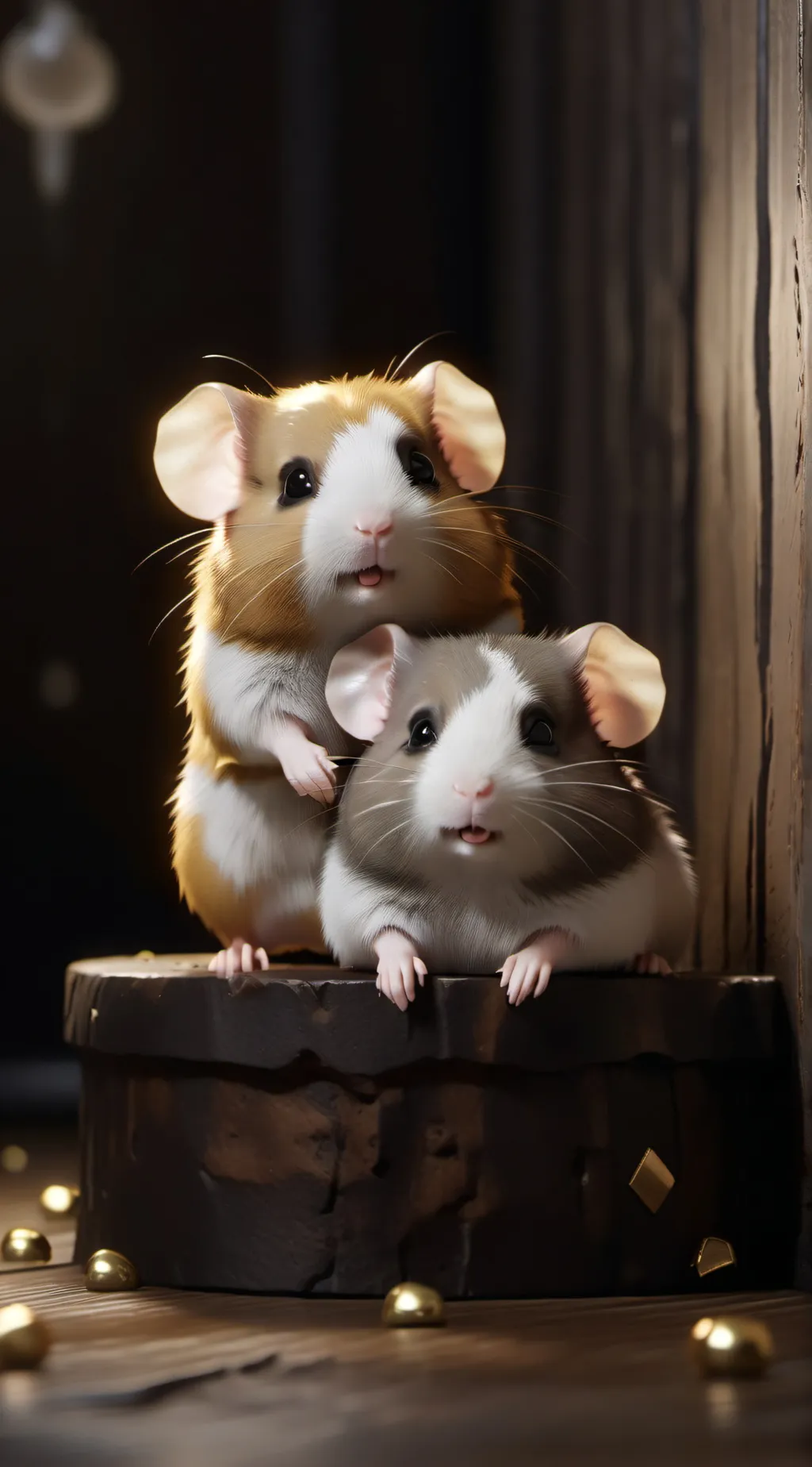 ai character: butter and choco background