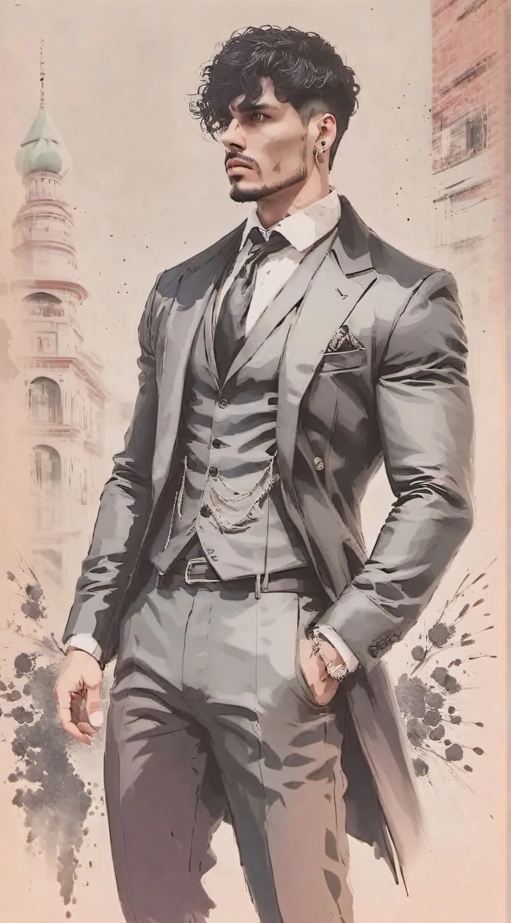 ai character: Antonov Solokov🖤 background